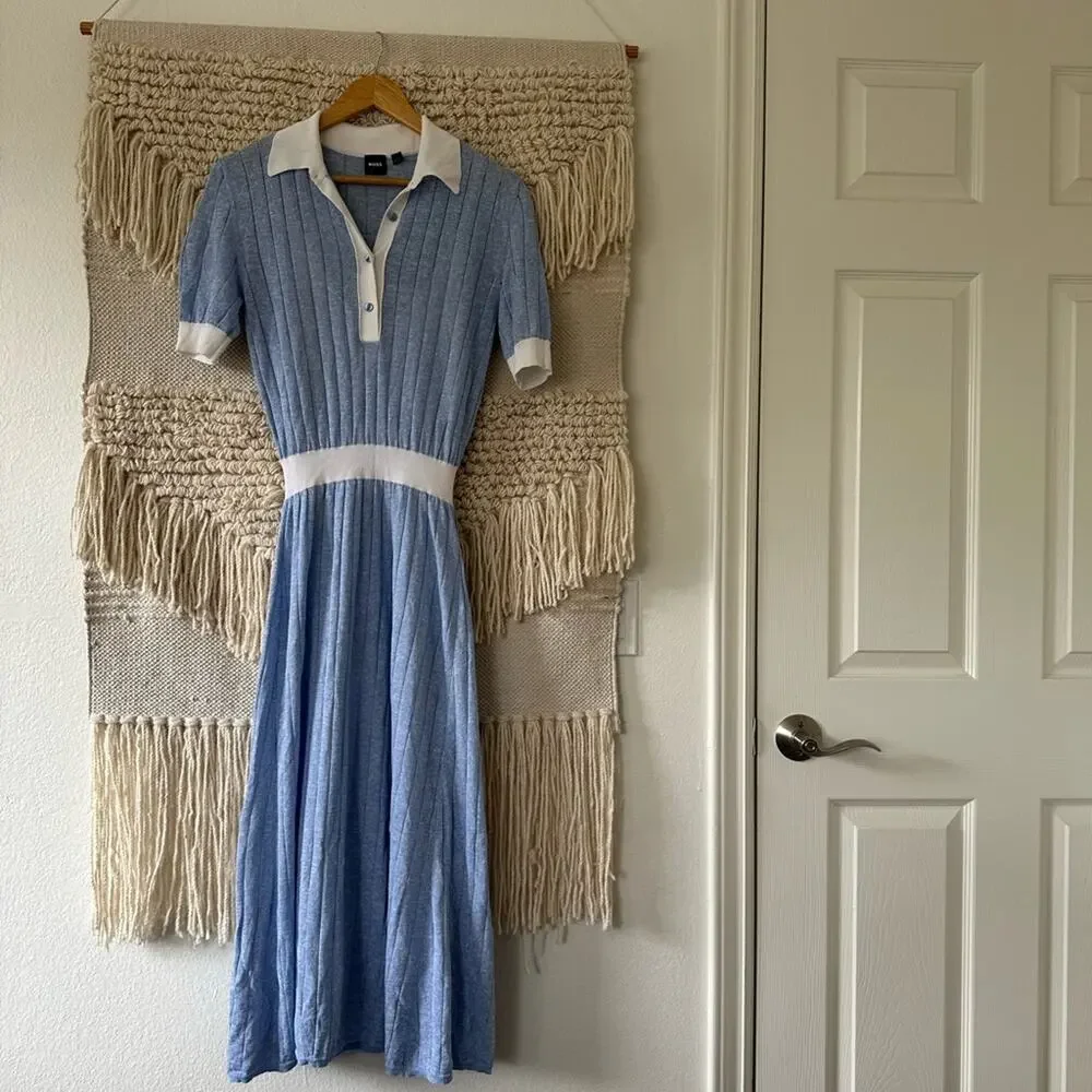 BOSS Polo Knit Midi Dress